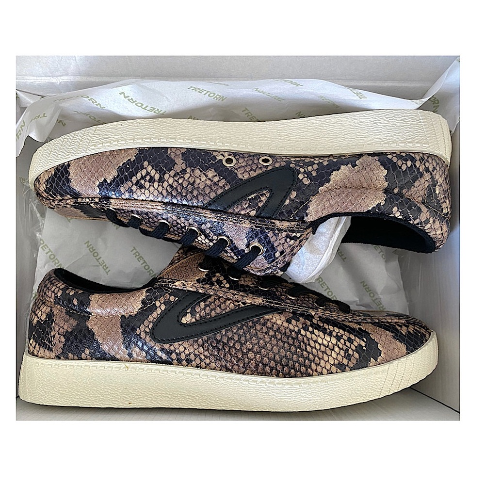 New Tretorn Nylite Snake Leather Sneakers 9.5